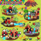 Goody King Dinosaur Volcano Magnetic Block World |100PCS Dinosaur Magnetic Block Cubes,STEM Montessori Sensory Toys for Toddlers Kids Boys Girls Ages 3-5 6-8 Christmas Birthday Gifts