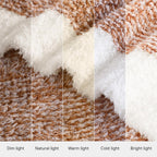 WRENSONGE Throw Blanket Cationic Dyeing Burnt Orange Soft Cozy Fluffy Warm Hand Made Throw Blankets for Couch, Sofa, Chair, Bed, Camping, Picnic, Travel Lightweight Bed Blanket - 50"*60"