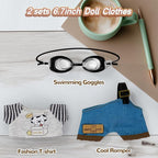 2 Sets Clothes for 17cm Doll, Cute Doll Clothes and Accessories, Outfit Sets 2025 Fashion Style
