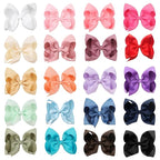 CÉLLOT 20PCS Big 6 Inch Hair Bows for Girls Grosgrain Ribbon Bow Toddler Back to School Hair Accessories with Alligator Clips for Toddlers Schoolgirls Kids Teens
