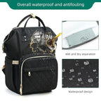 Diaper Bag Backpack, Diaper Bags for Baby Girls Boys, Baby Bags for Moms Dads, Nappy Changing Bag with Insulated Pockets,Multi-functional Waterproof Backpack with Stroller straps-Black