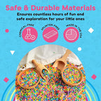 Wooden Tool Set for Sensory Bin (10 Piece), Child-Sized Montessori Sensory Toys for Developing Fine Motor Skills, Smooth Wooden Toys, Bin Scoops and Tools