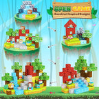 Magnetic Blocks, Magnet Cubes Building Blocks Toddler Travel Toys for 3-5 5-7 8-13 Year Old Boys Girls, Montessori Sensory Kids Toys & Games, Kids Birthday Decorations Party Favors Gifts