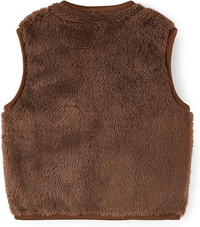 Baby Boys Girls Fleece Vest Zip Up Cute Bear Jackets Fuzzy Fall Winter Warm Clothes Newborn Outwear for Toddler Infant