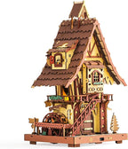 ROKR Cuckoo Clock Mechanical 3D Wooden Puzzle Kit for Adults, DIY Wooden Clock Model Building Set, Unique Home Decor Gift for Women Men