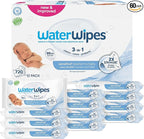 WaterWipes Sensitive+ Newborn & Baby Wipes, 3-In-1 Cleans, Cares, Protects, 99.9% Water, Unscented & Hypoallergenic, 720 Count (12 Packs)