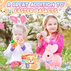 Tagitary Plush Bunny Toys for Kids - Interactive Electronic Rabbit with Sounds, Wiggling Ears, Hopping Motion, Leash - Perfect for Easter, Christmas, or Birthday Gifts