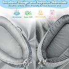 Baby Lounger - Baby Lounger for Newborn 0-24 Months, Breathable & Soft Cotton and Velvet Cover Baby Nest, Portable Tummy Time Lounger for Home and Travel, Ideal Baby Essentials & Shower Gifts