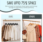 25 Premium Kids Velvet Hangers - 14" Non-Slip Clothes Hangers for Kids & Preteens - Ultra Slim, Space-Saving, Strong & Durable Hangers with 360° Swivel Hook - Black