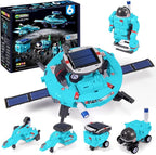 STEM Toys for Kids Ages 8-13, Christmas Birthday Gifts for 8 9 10 11 12 13 14 Year Old Teen Boys Girls, 6-in-1 Solar Robot Educational Science Building Experiment Kits