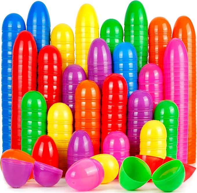 180Pcs Easter Eggs, 2.3" Fillable Bright Colors Plastic Easter Eggs Empty for Easter Hunt, Easter Basket Stuffers, Party Favor, Classroom Prize Supplies ﻿