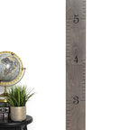 Wooden Growth Chart for Wall - Height Growth Chart for Kids, Kid Height Wall Chart, Height Measurement for Wall, Height Chart for Kids - Love Grows Here, Skinny Grey (63""x5.75"")