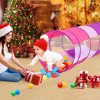 Moncoland Kids Play Tunnel Tent for Toddler, 6-ft Pop Up Crawl Toy Baby Children or Dog Cat with Breathable Mesh, Collapsible Gift Boy & Girl Indoor Outdoor Game(Colorful Mesh)