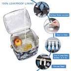 Breastmilk Cooler Bag with Ice Pack Fits 6 Baby Bottles Up to 9 Ounce, Baby Bottle Bag with Shoulder Strap for Nursing Mom Daycare, Floral