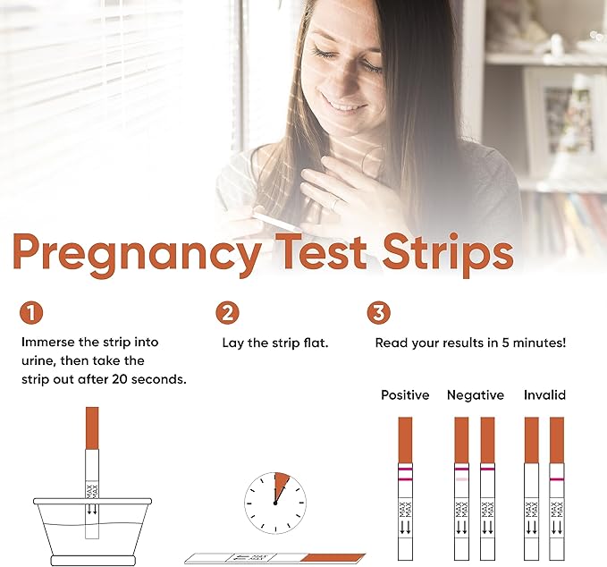 Wondfo 10 MIU/ml Early Result Pregnancy Test (Pack of 5) * 25 MIU/ml Pregnancy Test Strips (Pack of 25), Over 99% Accurate, Early Detection of Pregnancy