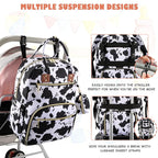 Baby Diaper Bag Backpack, Travel Diaper Bags for Baby Girl Boy Large Capacity Baby Bag Backpack for Women Cow Print
