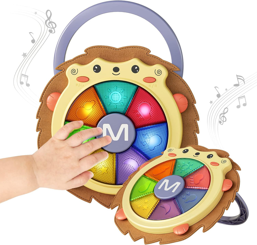 Tumama Musical Drum Toy, Light Up Electronic Music Sound Baby Toys, Toddler Instruments, Sleep Soother, Christmas & Birthday Gifts for Kids 2-3 Years