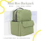 RED ROVR Mini Roo Lightweight Backpack | 6 pockets for everyday essentials (Moss)
