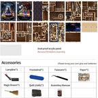 Book Nook Kit, DIY Miniature House Kit, Mini House Building Kit, Miniature Dollhouse Kit for Adults and Teens, 3D Wooden Puzzles with LED Light, Bookshelf Craft Kit (Magic Potion House)