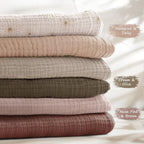 lulumoon Baby Muslin Crib Sheets - Toddler Cotton Fitted Crib Sheets Neutral for Boys and Girls 2Pack (Nudepink Daisy, Crib)