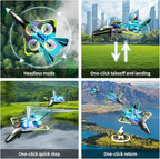 4DRC V31 Foam RC Planes Remote Control Airplanes for Kids Adults 8-16, Remote Control Planes Fighter Jet with Light, 360° Flip Fighter Jet Toy, Gravity Sensing, Stunt Roll, Gifts for Kids Boys