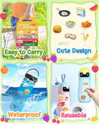 Benresive Reusable Sticker Book for Toddlers 2-4 Years, Fun Travel Stickers for Kids, Waterproof Sticker Books for Toddlers 1-3, Crafts Activities for Todddlers 1-3 2-4 3-5 - Kitchen