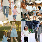 Zooawa Toddler Leash 2Pack, Toddler Kids Harness Anti Lost Wrist Link with Magnetic Lock, Reflective Safety Walking Harness Wristband Leashes for 2,3,4 Years Old Boys Girls, Blue＋Orange