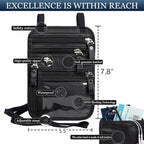 Neck Wallet - Rfid Wallet Women - passport holder for travel - Travel Wallet Passport Holder For Travel Women - 10.3x6.8inch (Black)