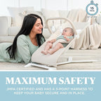 Baby Delight Alpine Deluxe Portable Bouncer, Infant, 0-6 Months, 100% GOTS Certified Cotton Fabrics, Organic Oat