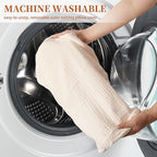 Pro Goleem Muslin Nursing Pillow Cover, 100% Cotton Soft Breathable Feeding Pillow Slipcover for Breastfeeding Moms, Fits Standard Infant Nursing Pillow, for Boys and Girls, 2 Pack (Brown＆Beige)