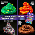Original Stationery Dinosaur Galaxy Slime Kit for Boys - Multicolor Glow-in-The-Dark & Glitter Slime for Kids - DIY Craft & Birthday Gift