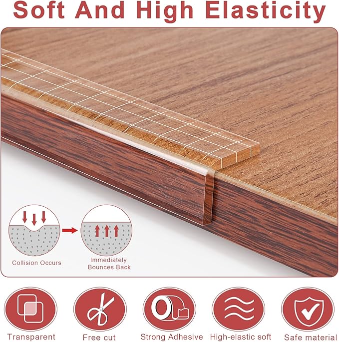Corner Protectors Baby Proofing,Clear Corner Protector,Soft Edge Protector 6.6ft(2M) Corner Guards Furniture Corner&Edge Safety Bumpers with Upgraded Strong Adhesive for Furniture&Sharp Corners