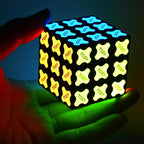 TOSY Magnet Cube 3x3 - 240 Magnets, 30 Blocks, 7in1 Toy: Puzzle Cube Game, Creative Building Blocks, Transformable Fidget Spinner, Infinity Cube, Magnet Tiles, UV Flashlight, Glowing STEM/STEAM Toy