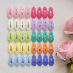 40pcs Candy Colored Snap Hair Clips for Little Girl Non Slip Barrettes Hair Accessories for Baby Girl Teens Toddler Kids