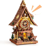 ROKR Cuckoo Clock Mechanical 3D Wooden Puzzle Kit for Adults, DIY Wooden Clock Model Building Set, Unique Home Decor Gift for Women Men