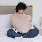 Breathable Car Seat Cover for Babies – Multi-Purpose Soft Rayon Nursing Cover for Breastfeeding, High Stretchy Infant Carseat Canopy, Stroller Cover (Smooth Rayon, Warm Natural)