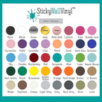 Custom Name & Heart Wall Decal- Baby Boy Girl Unisex - Nursery Decal for Home Bedroom Children - Wall Sticker (397) (14" Wide x 5" high)