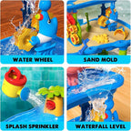 CozyBomB™ Water Table for Toddlers 3-5 | Outdoor Toys Water Play Table, Magnetic Fishing Toy Game, Summer Splash Pond Showers Sand Activity, Sensory Party Birthday Gift Kids Ages 4-8 9-12 (5-Tiers)