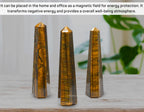 Amazing Gemstone Tigers Eye Crystal Towers ~ Natural Healing Crystal Point Obelisk for Reiki Healing and Crystal Grid (2 to 3 INCH)