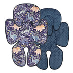 Pea Pod Infant Car Seat Insert 2-in-1 Baby Car Seat Head & Body Support for Newborn Girl Reversible 3 Layer Warm Preemie Carseat Stroller Cushion Headrest with Soft Minky Dot Fabric, Cute Dinosuar