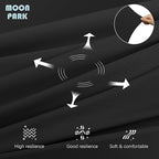 MOON PARK Pregnancy Pillows for Sleeping - U Shaped Full Body Maternity Pillow with Removable Cover - Support for Back, Legs, Belly, HIPS - 57 Inch - Black - Cooling Cover