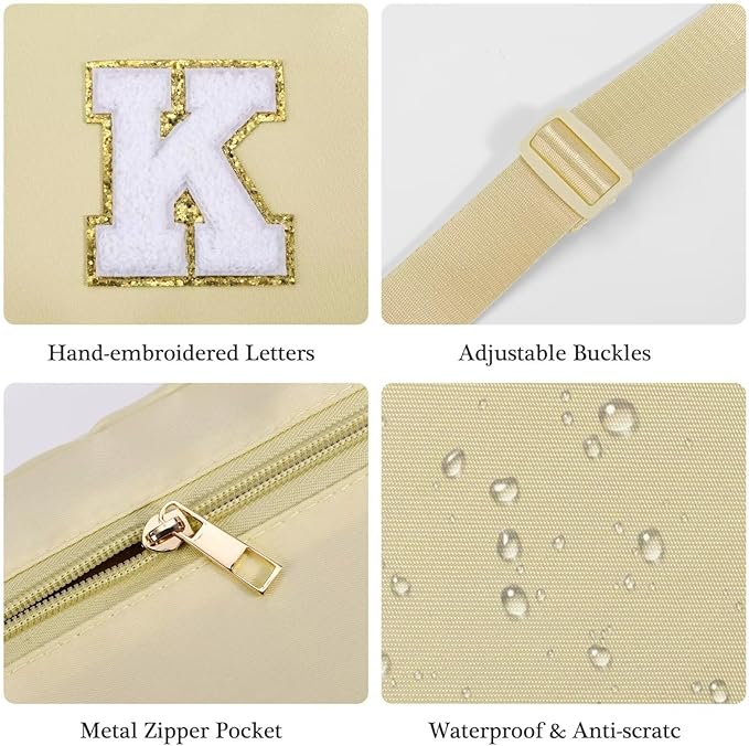 YOOLIFE Teacher Appreciation Gifts - Women Teacher Retirement Gift, Initial Crossbody Bag, Khaki