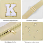 YOOLIFE Teacher Appreciation Gifts - Women Teacher Retirement Gift, Initial Crossbody Bag, Khaki