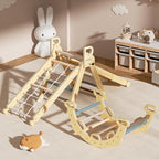 BlueWood 2025 8-in-1 Pikler Triangle Climbing Set Toddler Toys Indoor Baby Jungle Gym Climber Playground for Kids - Mauve Pink