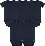 Gerber baby-boys 5 Pack Onesies Multi-packs Bundle Interlock 180 Gsm