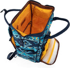 Wrangler Aztec Backpack Organized Daypack Travel Baby Bag with Stroller Strap and Side Bottle Pockets