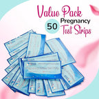 Clinical Guard 50 Pregnancy Test Strips - Sensitive & Accurate Measurement Within 5 mins - Early Detection Pregnancy Test Strip - Easy to Use for Home Tests - HCG Test Strip Kit