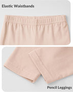 Witwot 3 Pack Baby Girls Leggings Toddler Kids Soft Cotton Pants Size 18M-5T