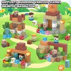 Magnetic Blocks Toy Building Set for Kids 3+, Light Up Magnetic Building Blocks, 3D Construction Build Toys STEM Sensory Magnet Cubes Christmas Birthday Present