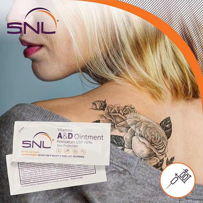SNL Quality Vitamins A & D Ointment for | Baby Diaper Rash | Burns | Tattoo Aftercare | Skincare - 75 Individual Foil Packets - 5 Grams each - (3 Boxes of 25 Packets)